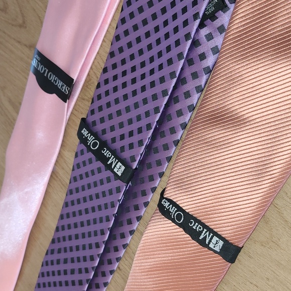 Bundel of 3 ties made by hand from marc olivier new no tag - Picture 5 of 11